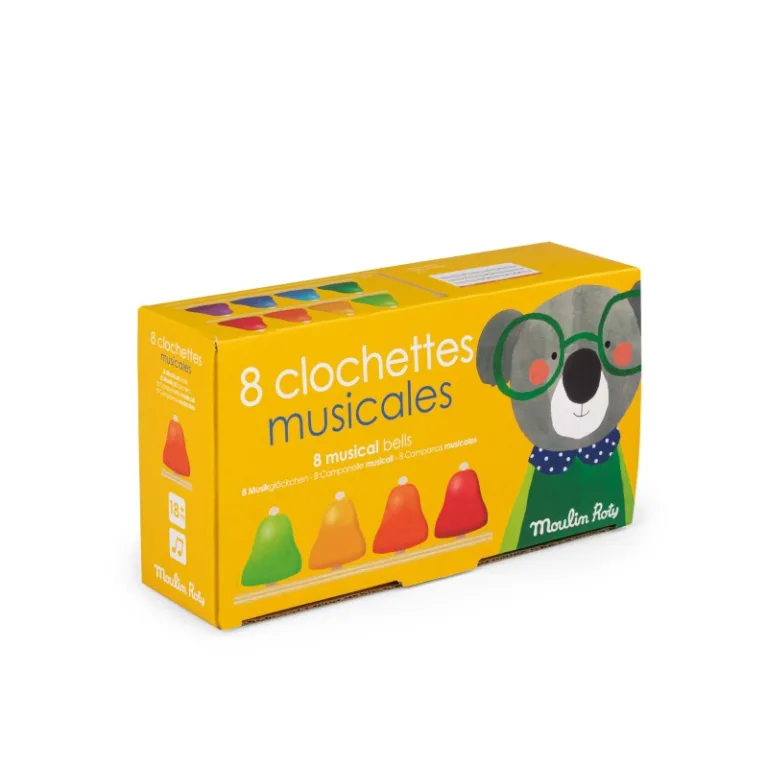 8 campane musicale con spartiti Les Popipop