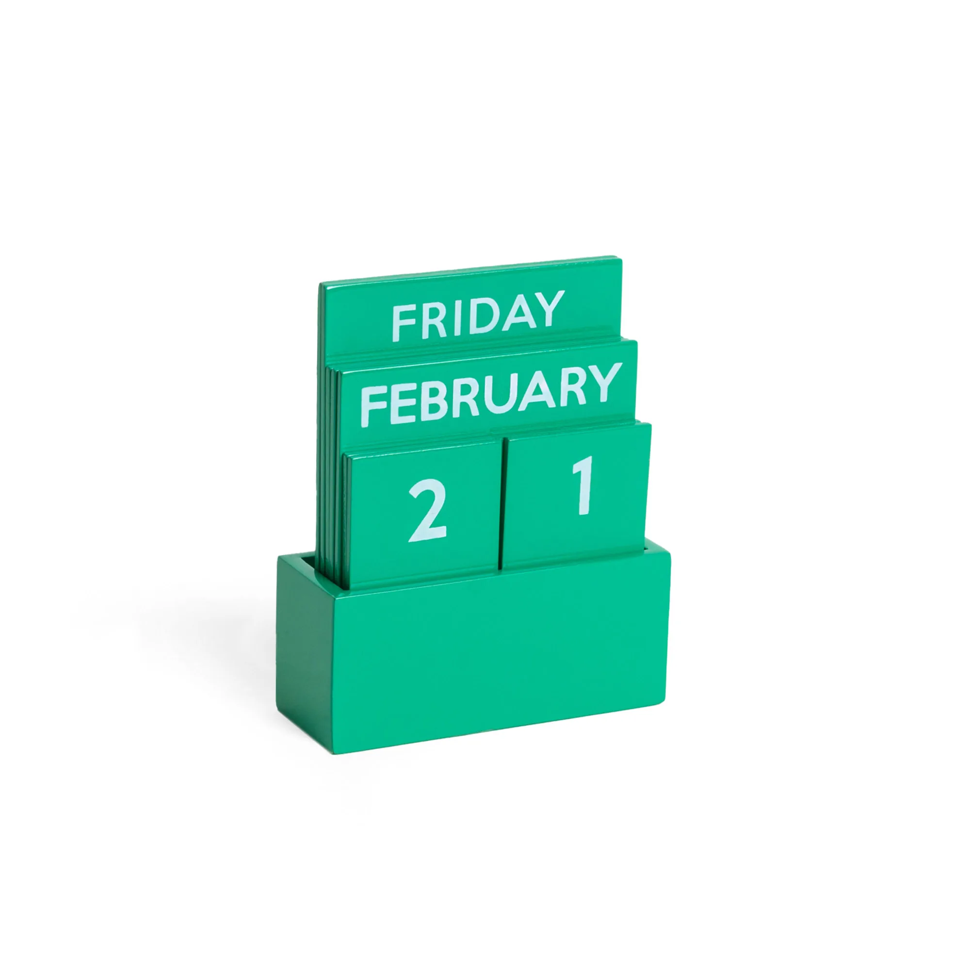 Calendario piccolo verde lucido