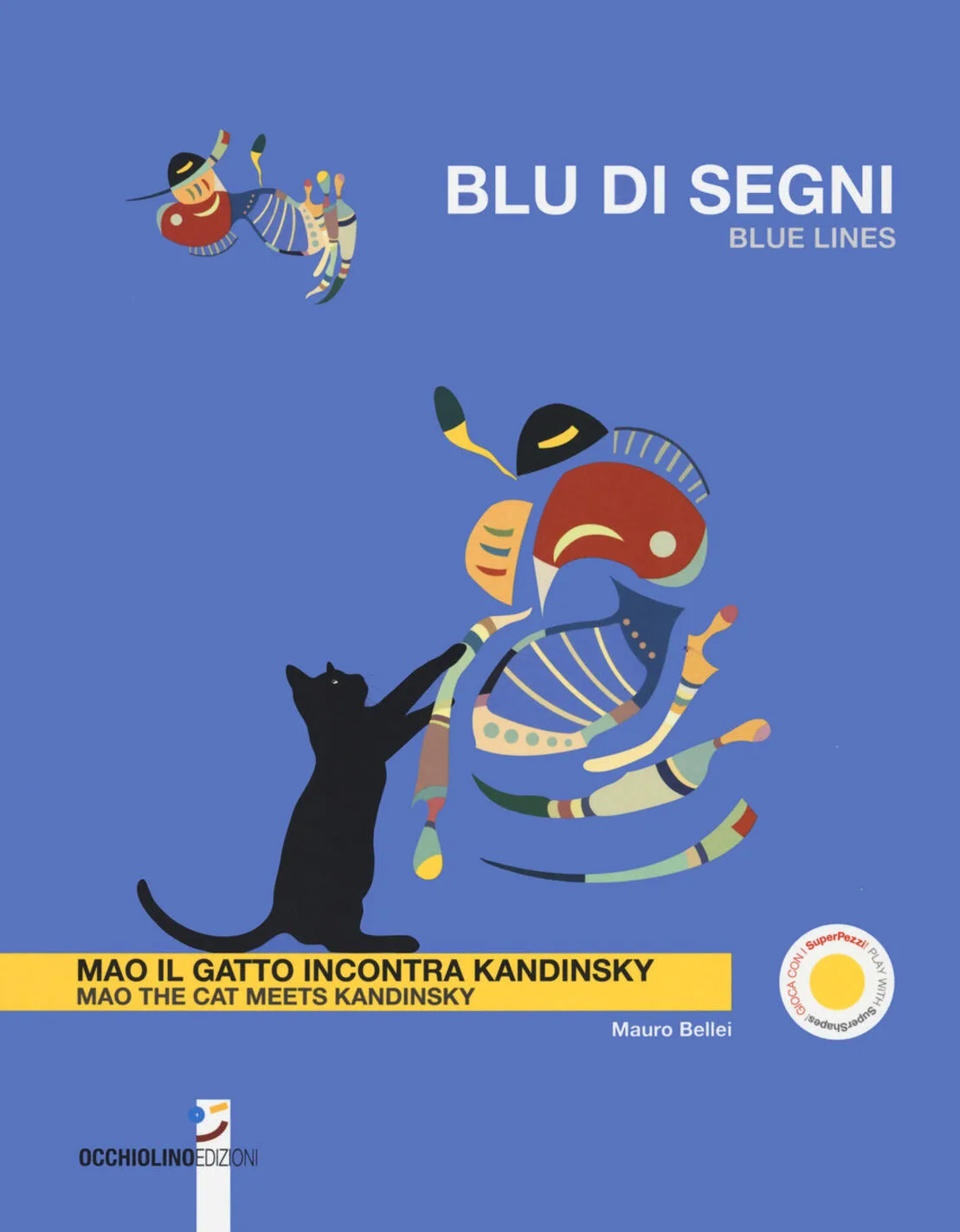 Blu di segni. Mao il gatto incontra Kandinsky-Blue lines. Mao the cat meets Kandinsky
