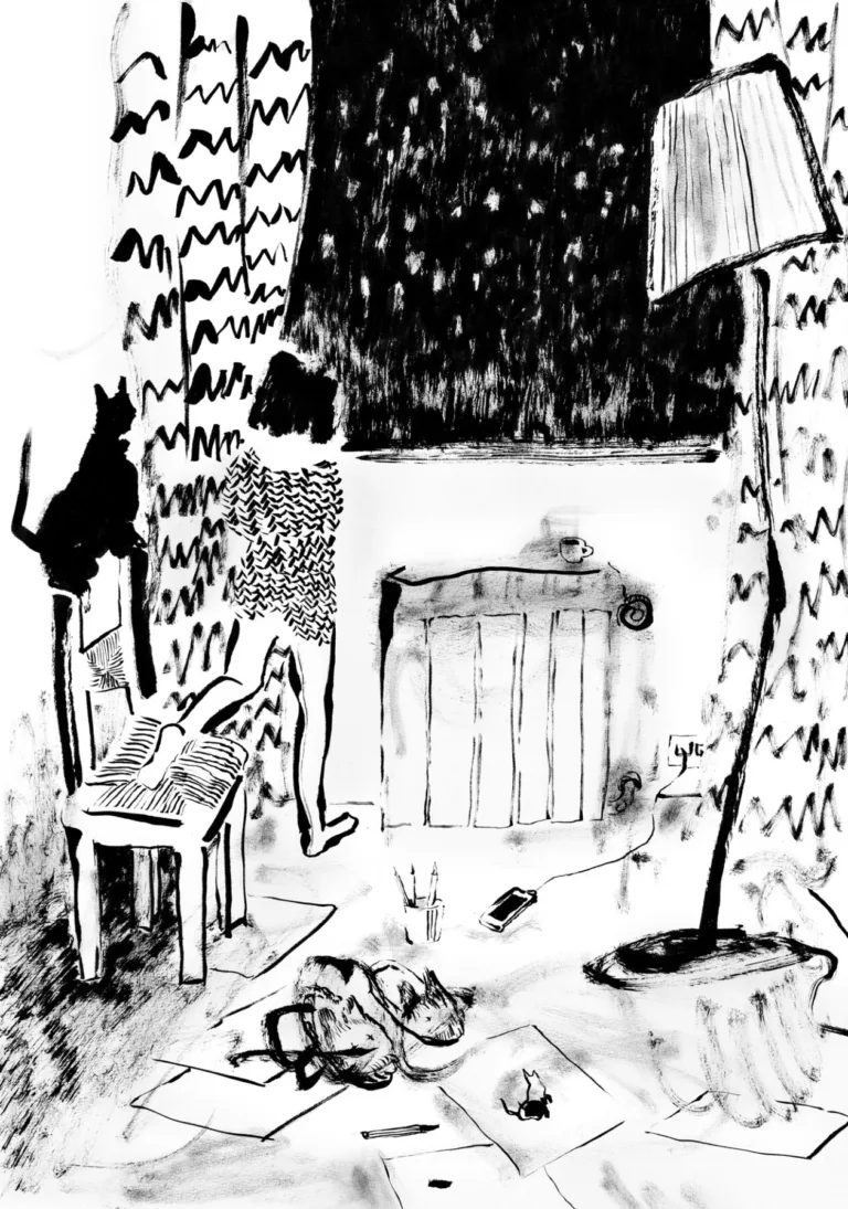 Bambina guarda fuori dalla finestra con gatto: daily news n. 654