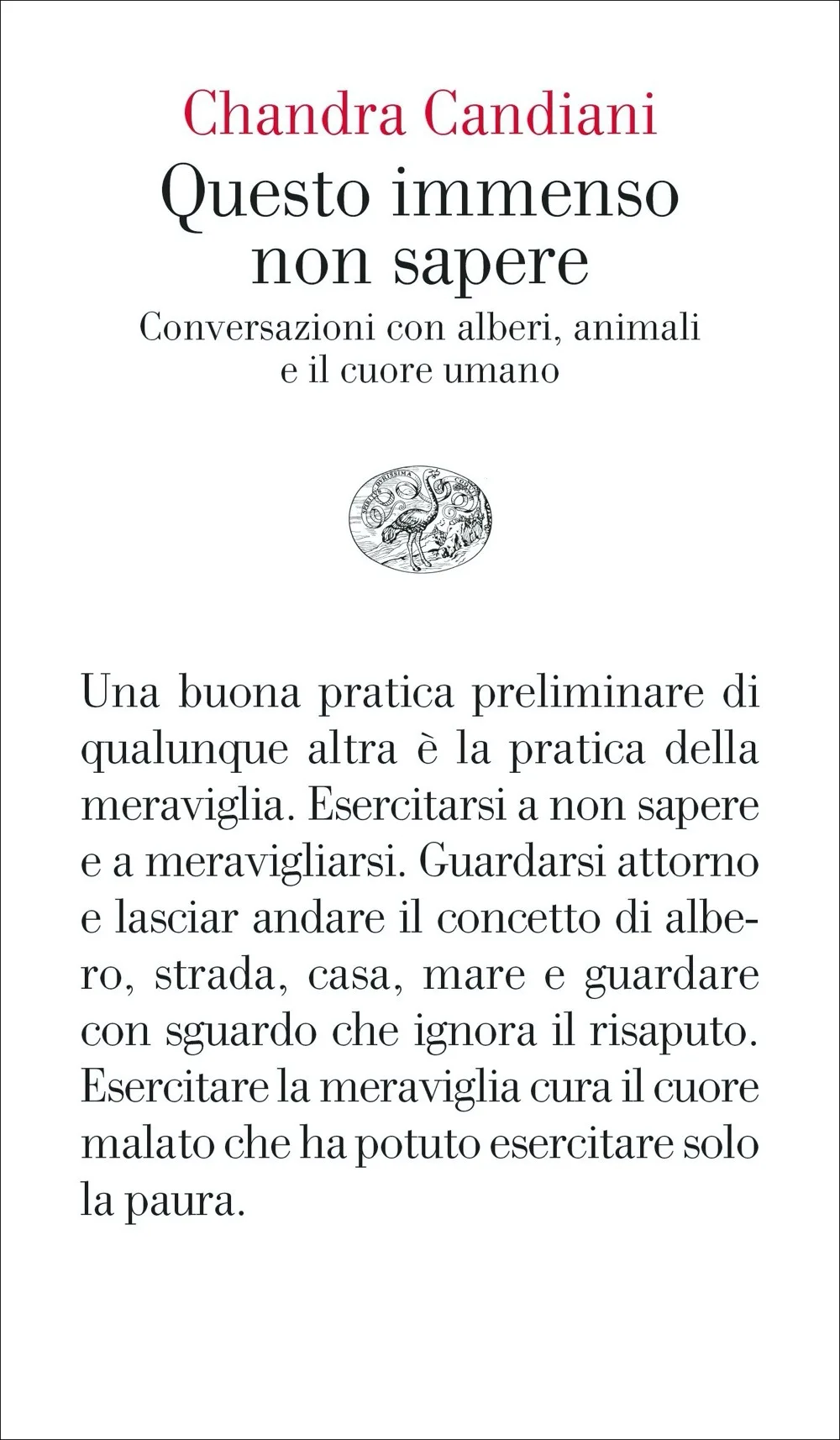 questo immenso non sapere
