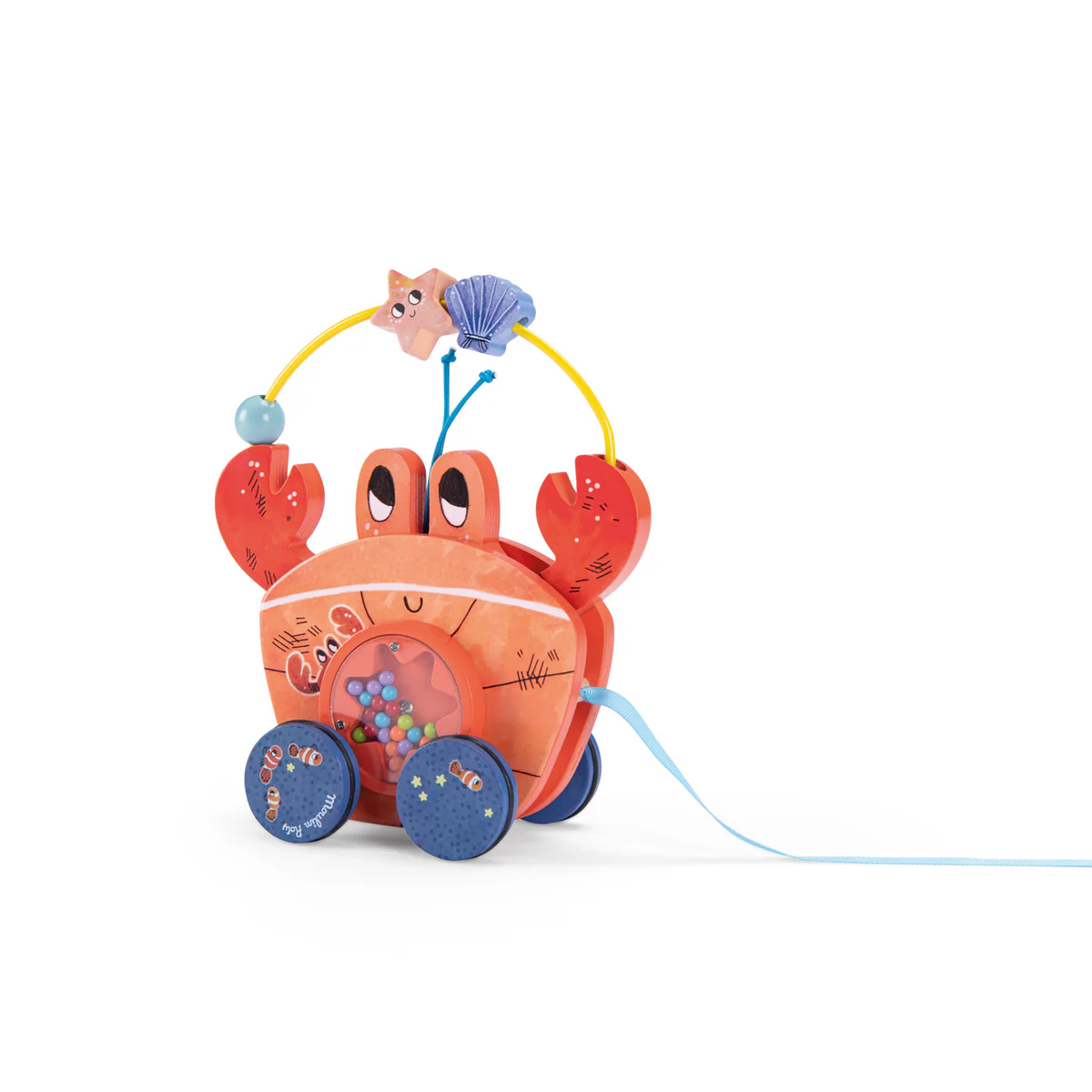 Granchio da tirare in legno