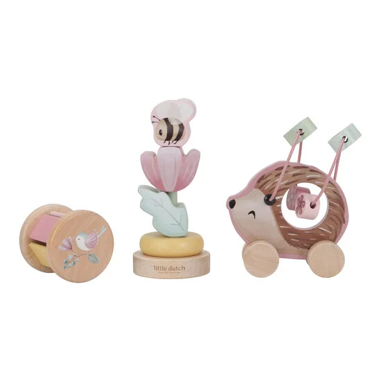 Set regalo in legno - Amici  della foresta (rosa)