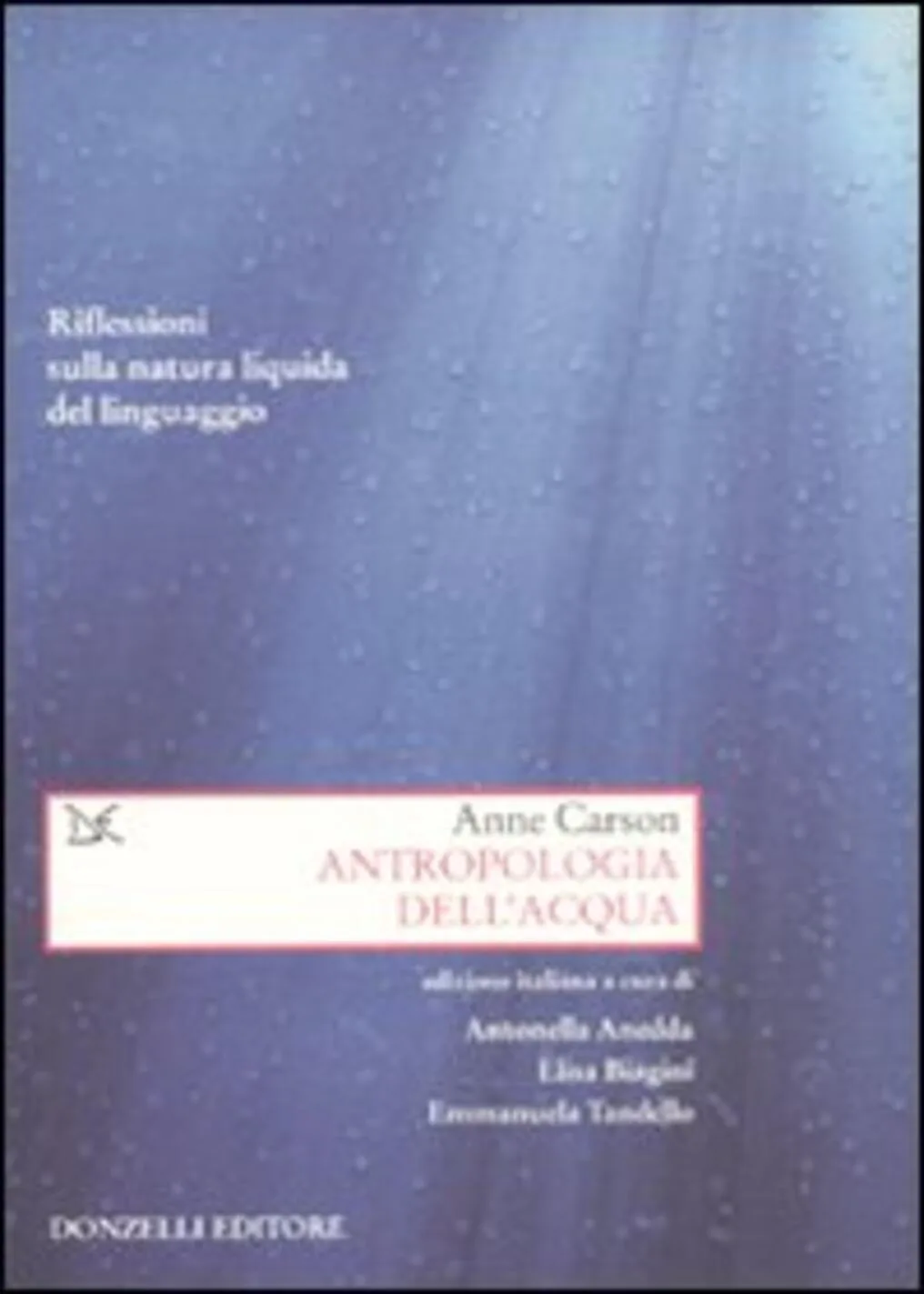 Antropologia dell'acqua. Riflessioni sul