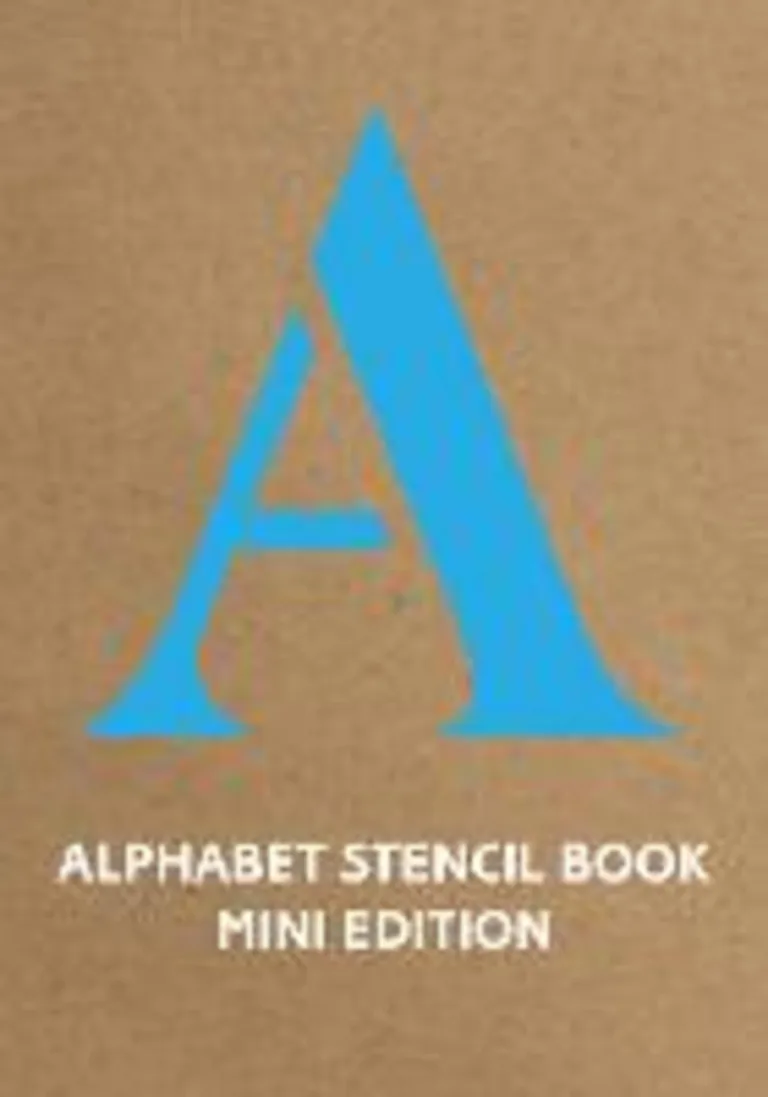 ALPHABET STENCIL BOOK MINI EDITION (BLUE