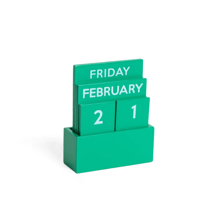 Calendario piccolo verde acqua lucido