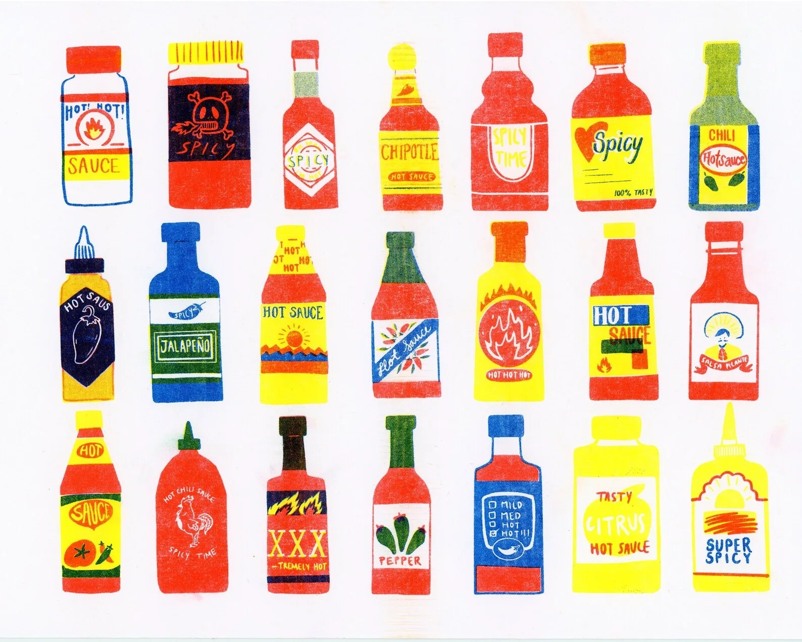 Hot Sauce Risograph
