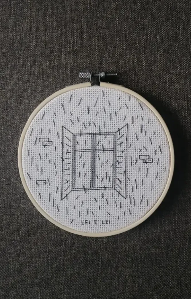 Lei e lei (pioggia e finestra)