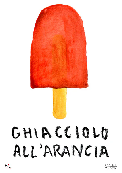 Poster ghiacciolo arancia