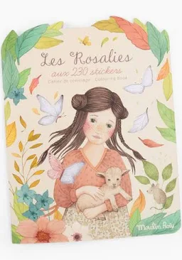 Quaderno da colorare con 230 adesivi, Les Rosalies