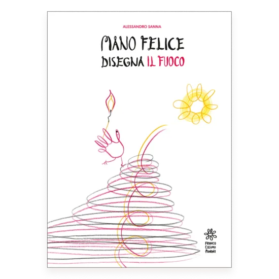 Mano felice disegna il fuoco