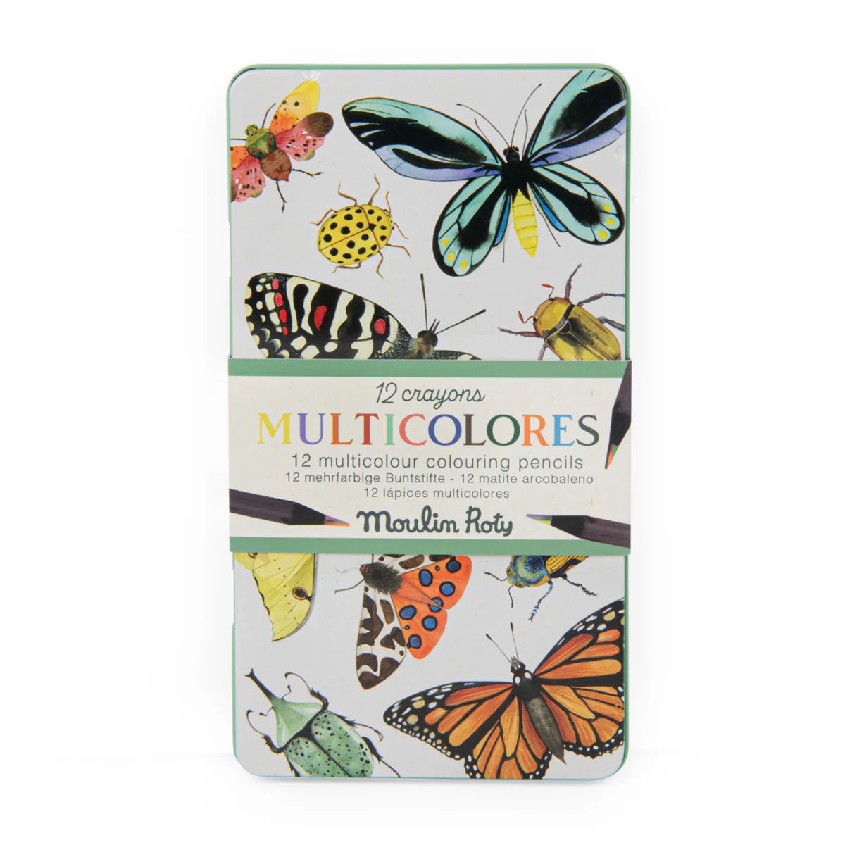 12 matite colorate VERDE + Schede da colorare