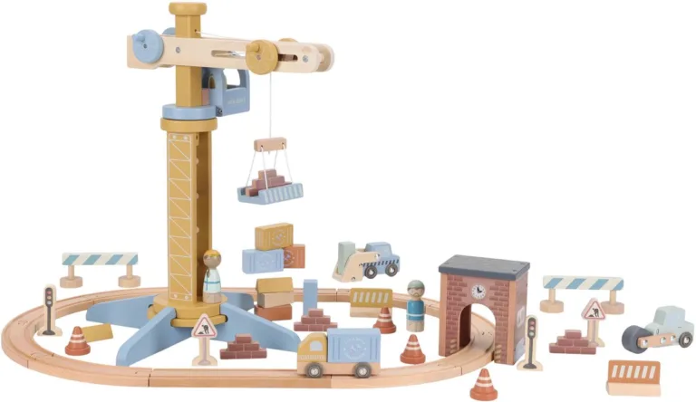 Set gru con binari del trenino