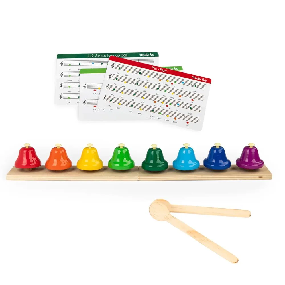 8 campane musicale con spartiti Les Popipop