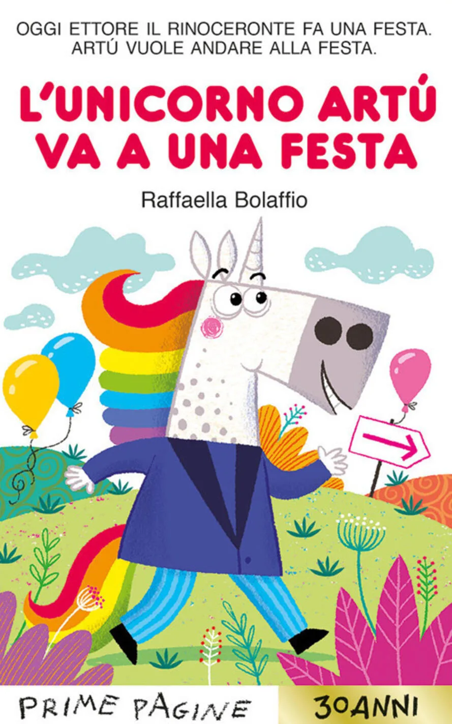 Unicorno Artù va a una festa. stampatello maiuscolo