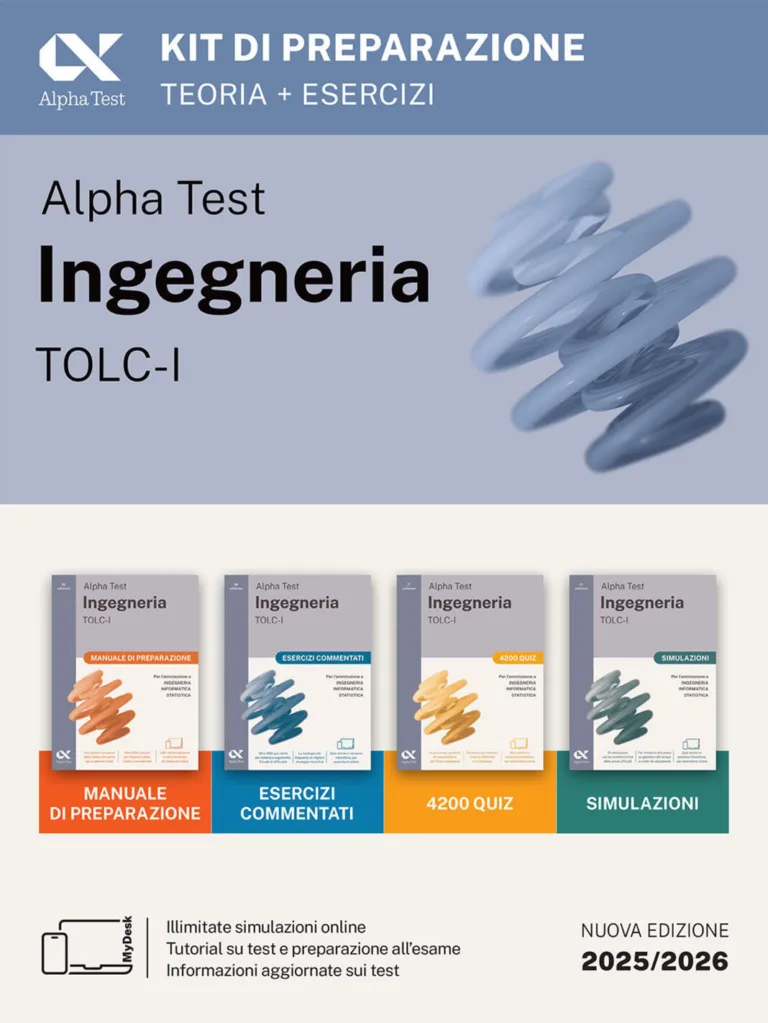 alpha test. ingegneria. tolc-i. kit di preparazione. ediz. mydesk. con contenuto digitale per download e accesso online