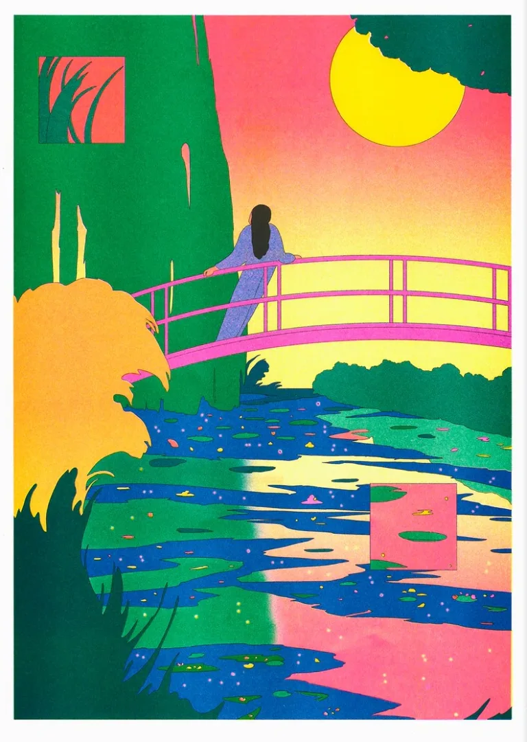 Le bassin aux nympheas, harmonie rose