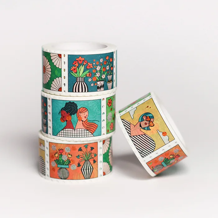 Washi tape - Francobollo flowers