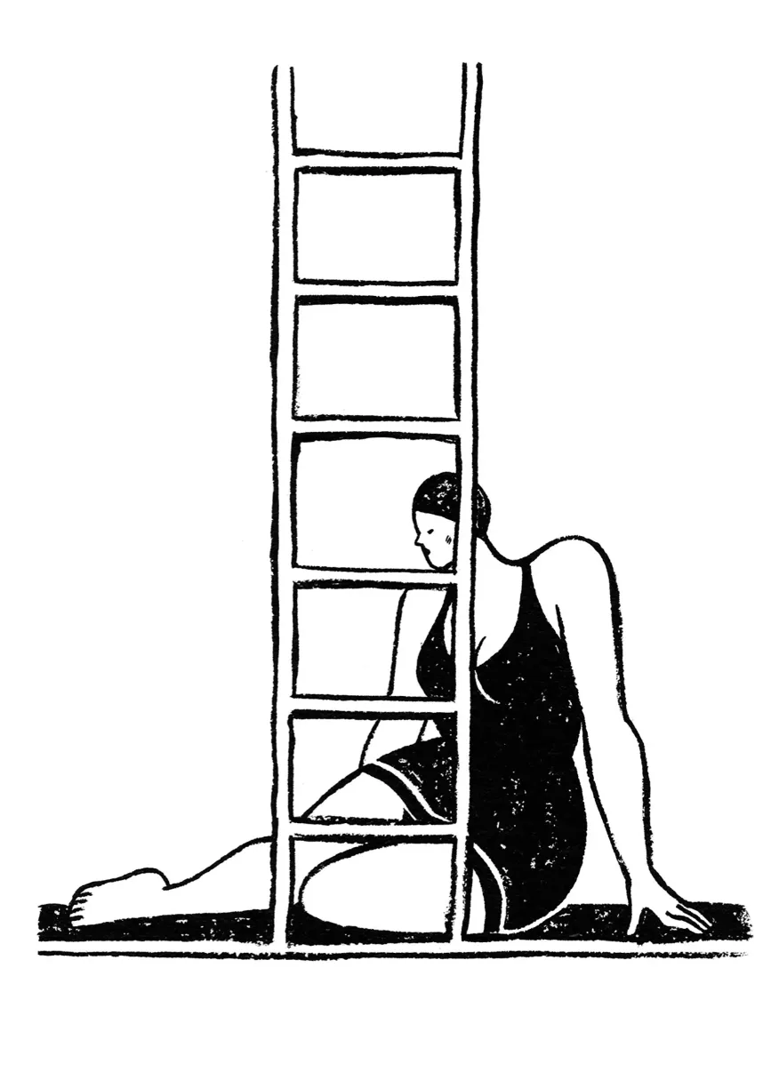 La baigneuse assise