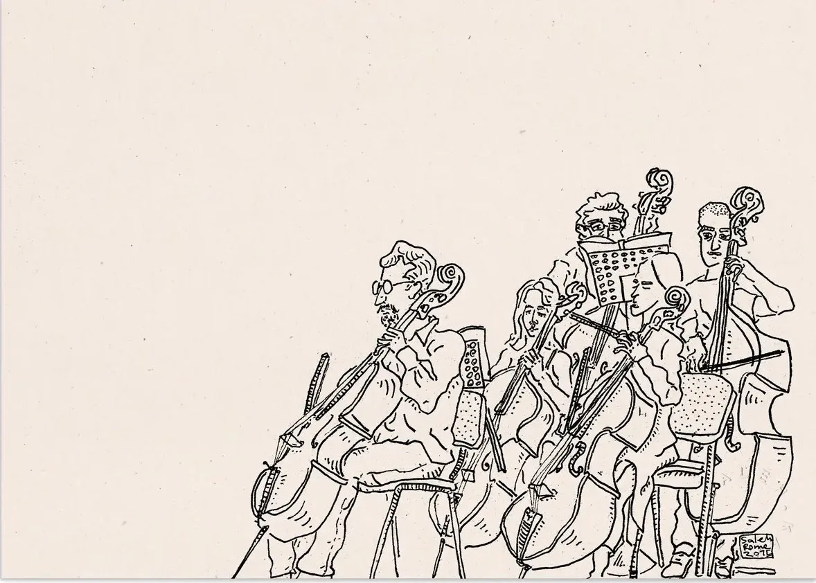 The cello players