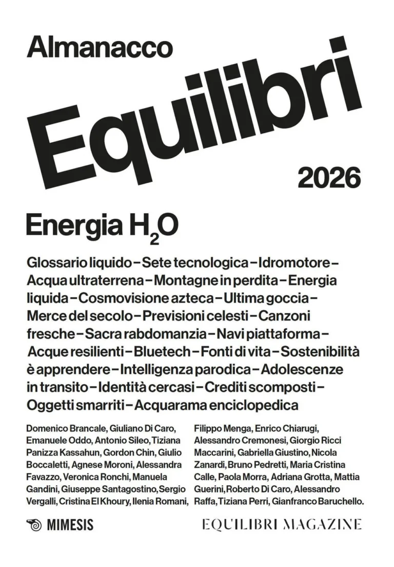 Almanacco equilibri 2026. Energia H2O
