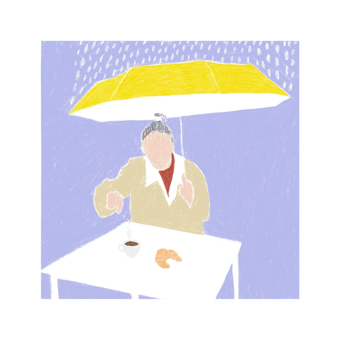 Breakfast in the rain