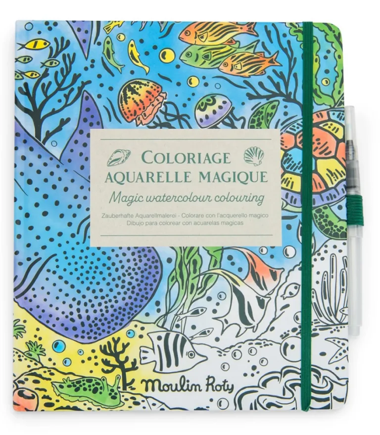 Quaderno da colorare acquerello magico Tout autour du monde