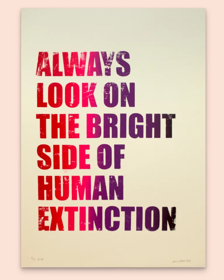 Always look to the bright side of human extinction