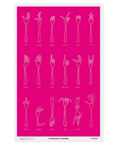 Le forchette poster fucsia